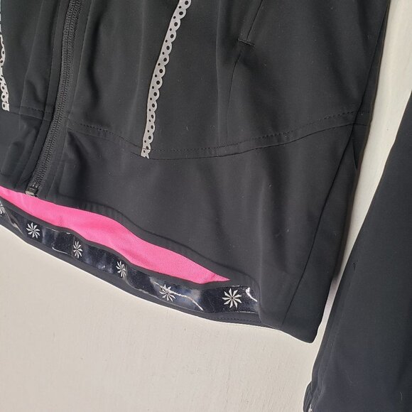 Athleta Queen Of The Mountain Running Jacket S Black Reflective‎ Zip Lightweight - Picture 5 of 11